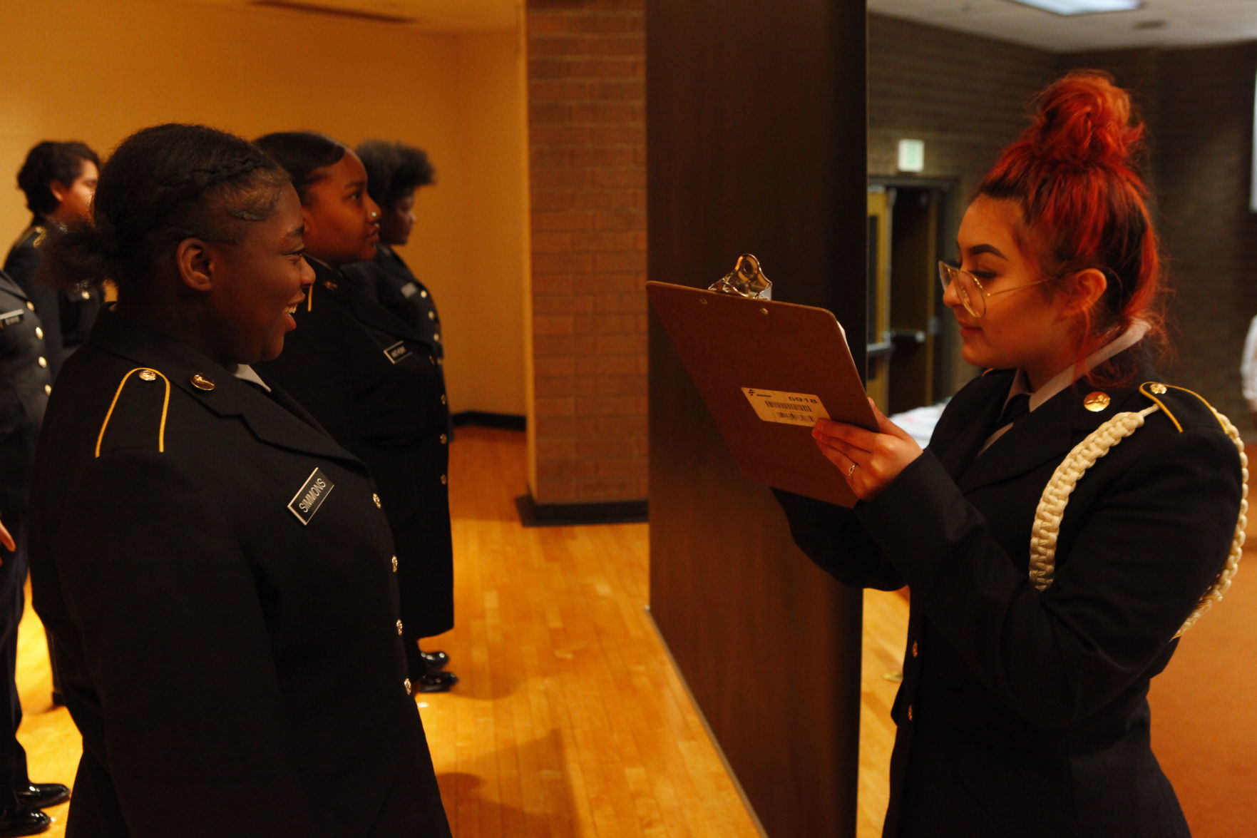 East Chicago Central JROTC uniform inspection